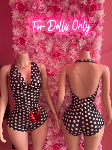 Polka Dot Halter Neck Romper