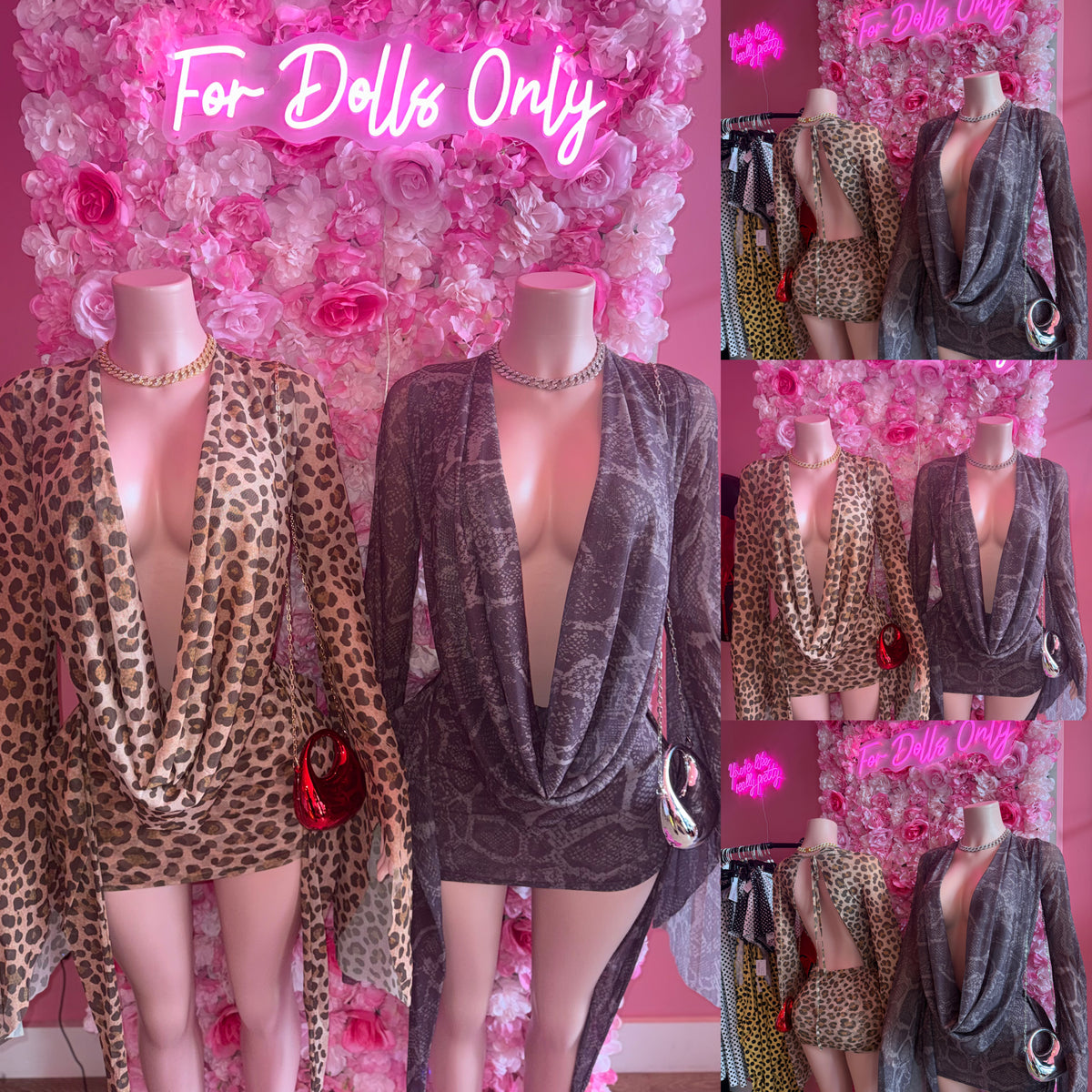 Miami Mesh Dress Animal Print -