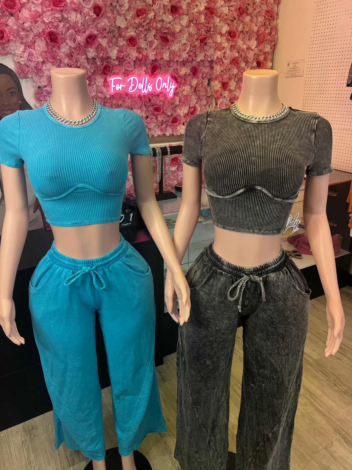 Lola Loungewear Acid Washed Set