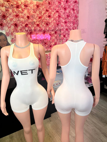 WET Romper black and white