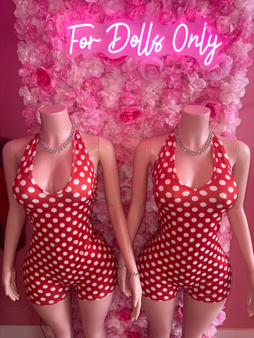 Red Polka Dot Romper