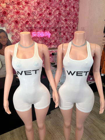 WET Romper black and white