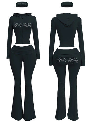 The Soft Life Lounge Set With Headband by
For Dolls Only **XS-XL JOGGING SUIT WITH RHINESTONE LOGO