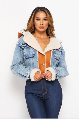 Baddie Suede Denim Jacket