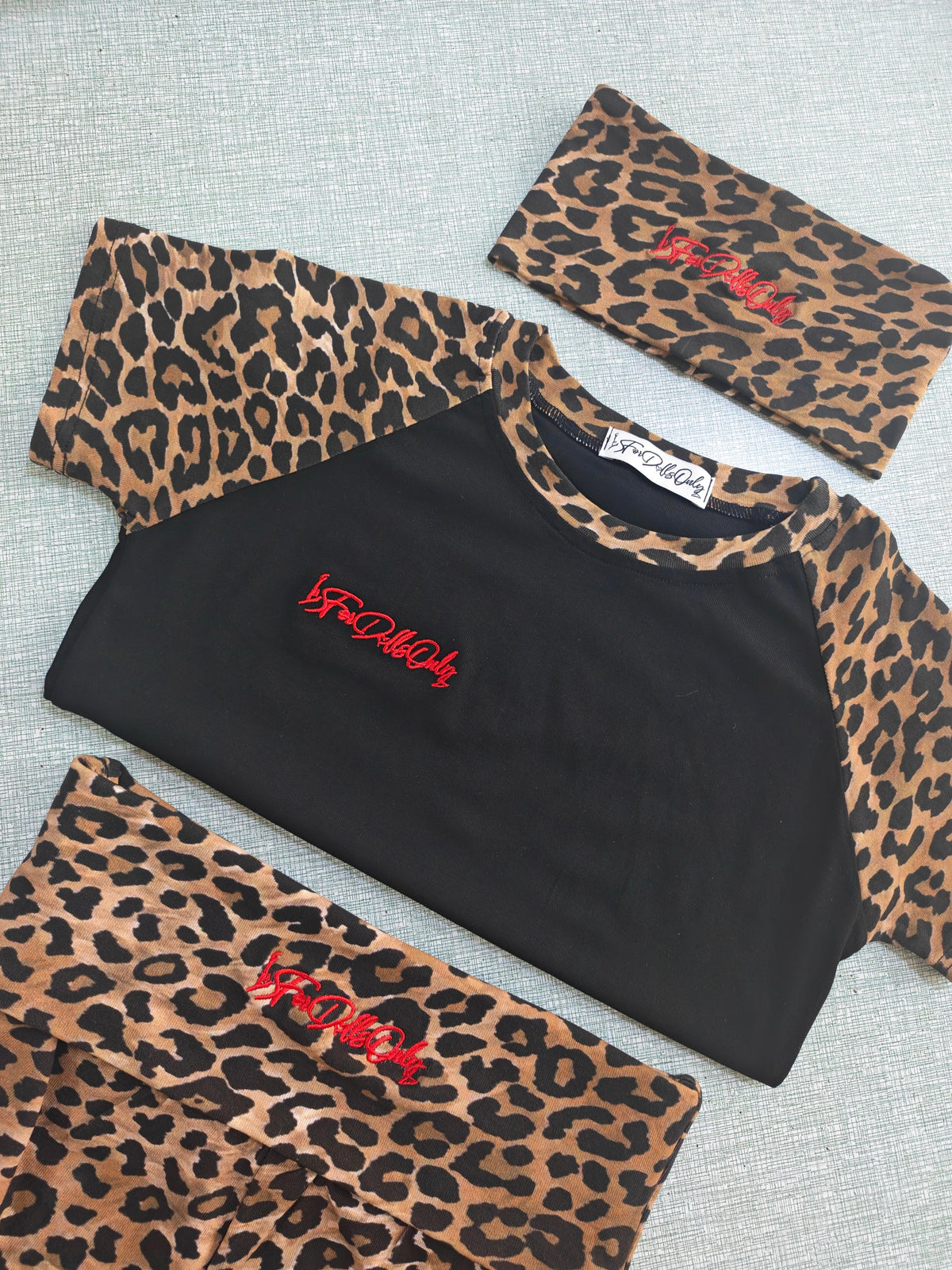 Wild Doll Loungewear Short Set by For Dolls Only XS-XL headband included