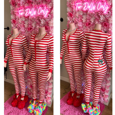 Candy Cane Christmas Pajamas SMALL-XL