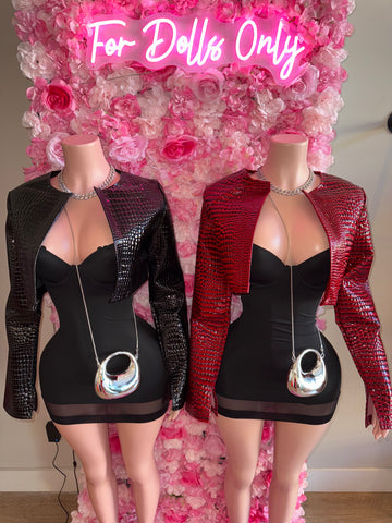 Faux Leather Jacket Black SMALL-XL