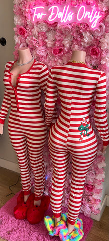 Candy Cane Christmas Pajamas SMALL-XL