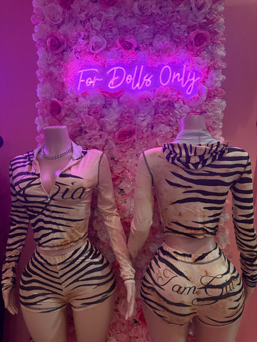 GIAA Cherry & Tiger Print Short Set SMALL-XL 🐅🍒