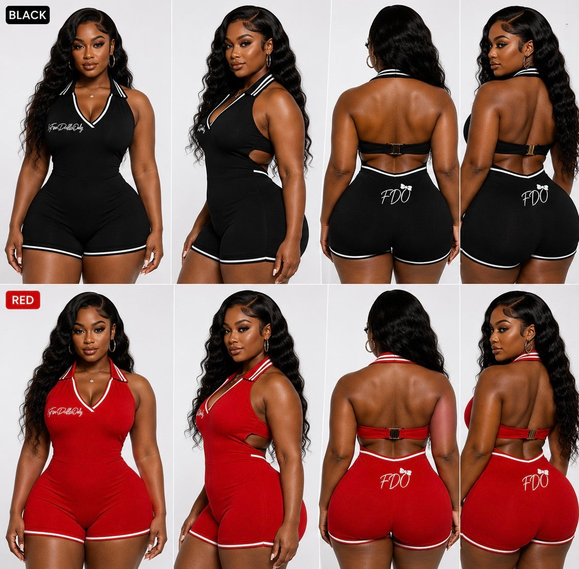Out Of Your League Romper by For Dolls Only XS-LARGE- logo on front and back