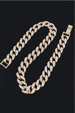 SILVER Cuban Link Chain Necklace