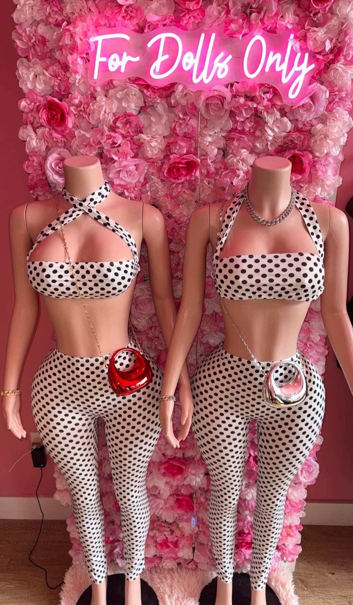 Polka Baddie Pants Set