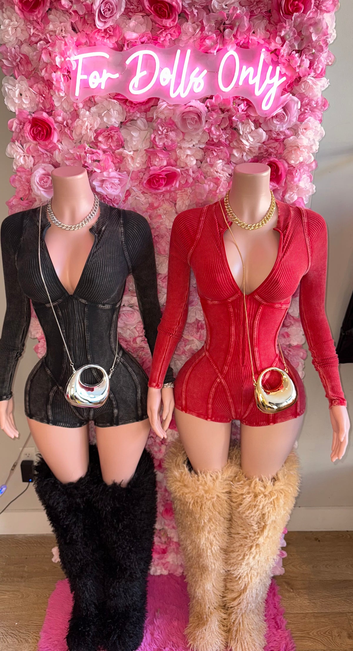 Chili Acid Washed Romper