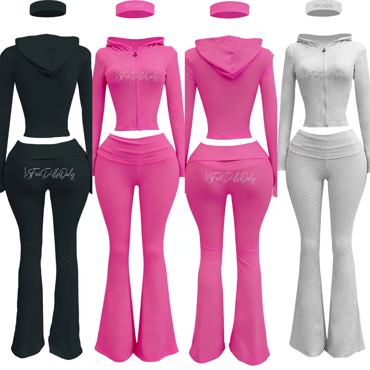 The Soft Life Lounge Set With Headband by
For Dolls Only **XS-XL JOGGING SUIT WITH RHINESTONE LOGO