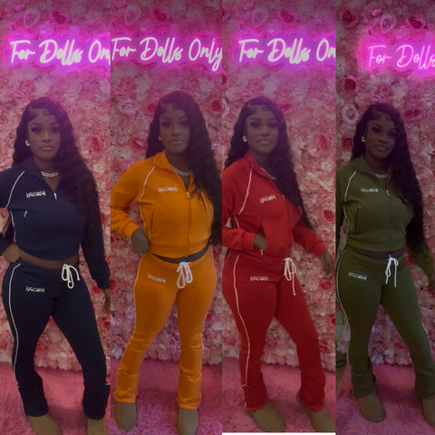 Heavy On The Doll Jogging Suit **XS-XL ❤️🤎💙🖤🧡💚