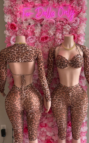 Leopard Babe Mesh Set