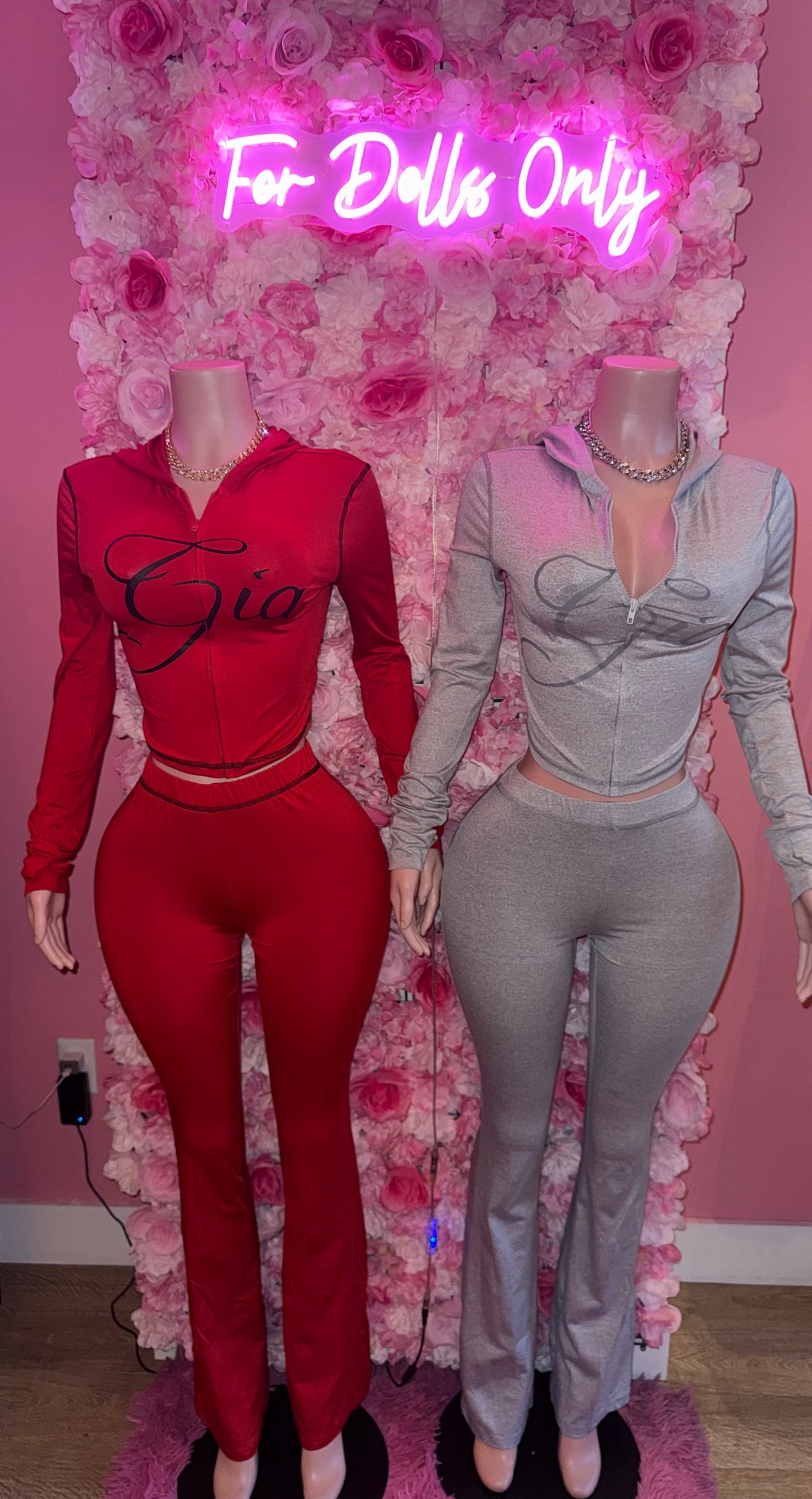 GIAA JOGGING SET (RED & GREY) SMALL-XL