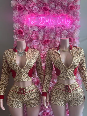 WILD CHEETAH DOLL LOUNGEWEAR SET SMALL-XL