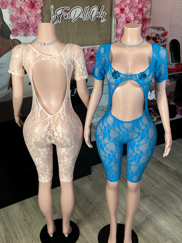 Chasity Mesh Romper *PINK & BLUE