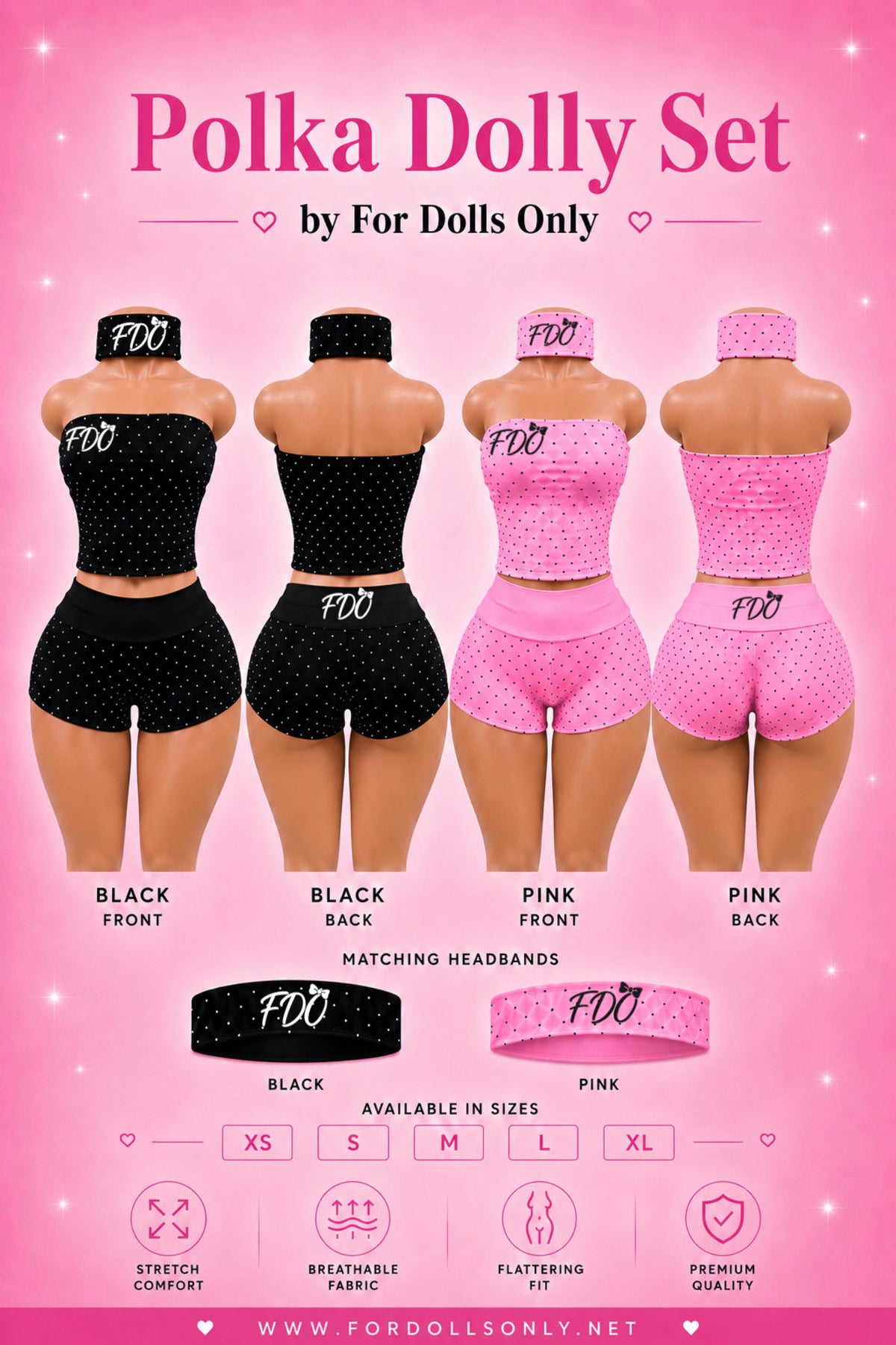 Polka Dolly Short Set By For Dolls Only