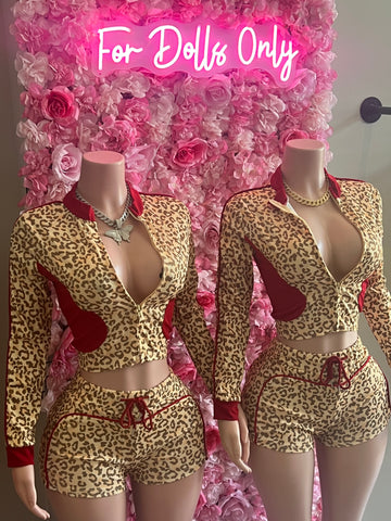 WILD CHEETAH DOLL LOUNGEWEAR SET SMALL-XL