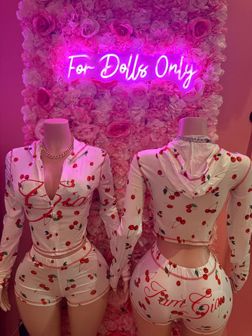 GIAA Cherry & Tiger Print Short Set SMALL-XL 🐅🍒