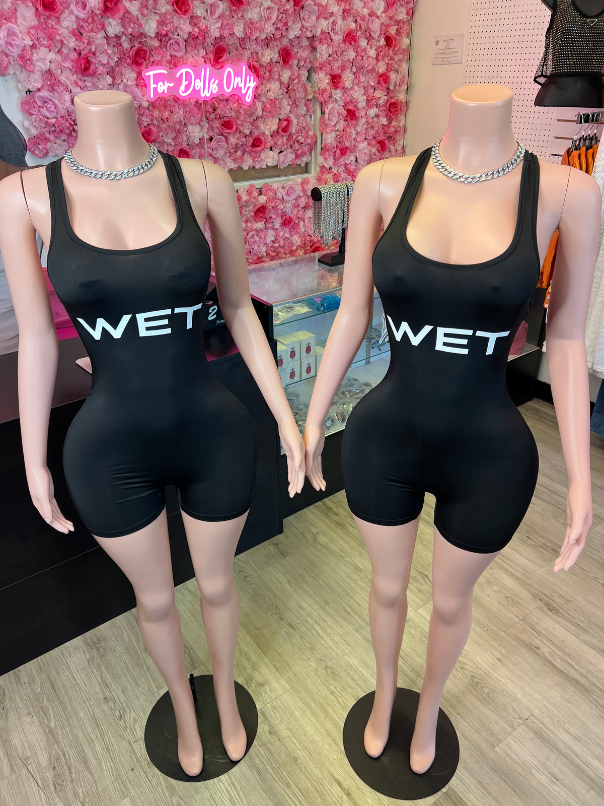 WET Romper black and white