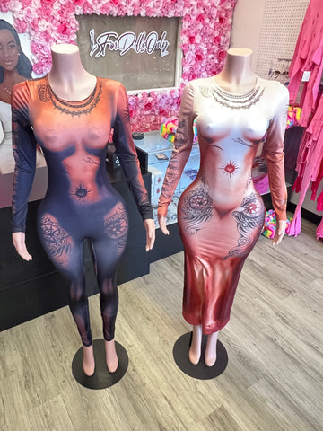 Body Tattoo Jumpsuit