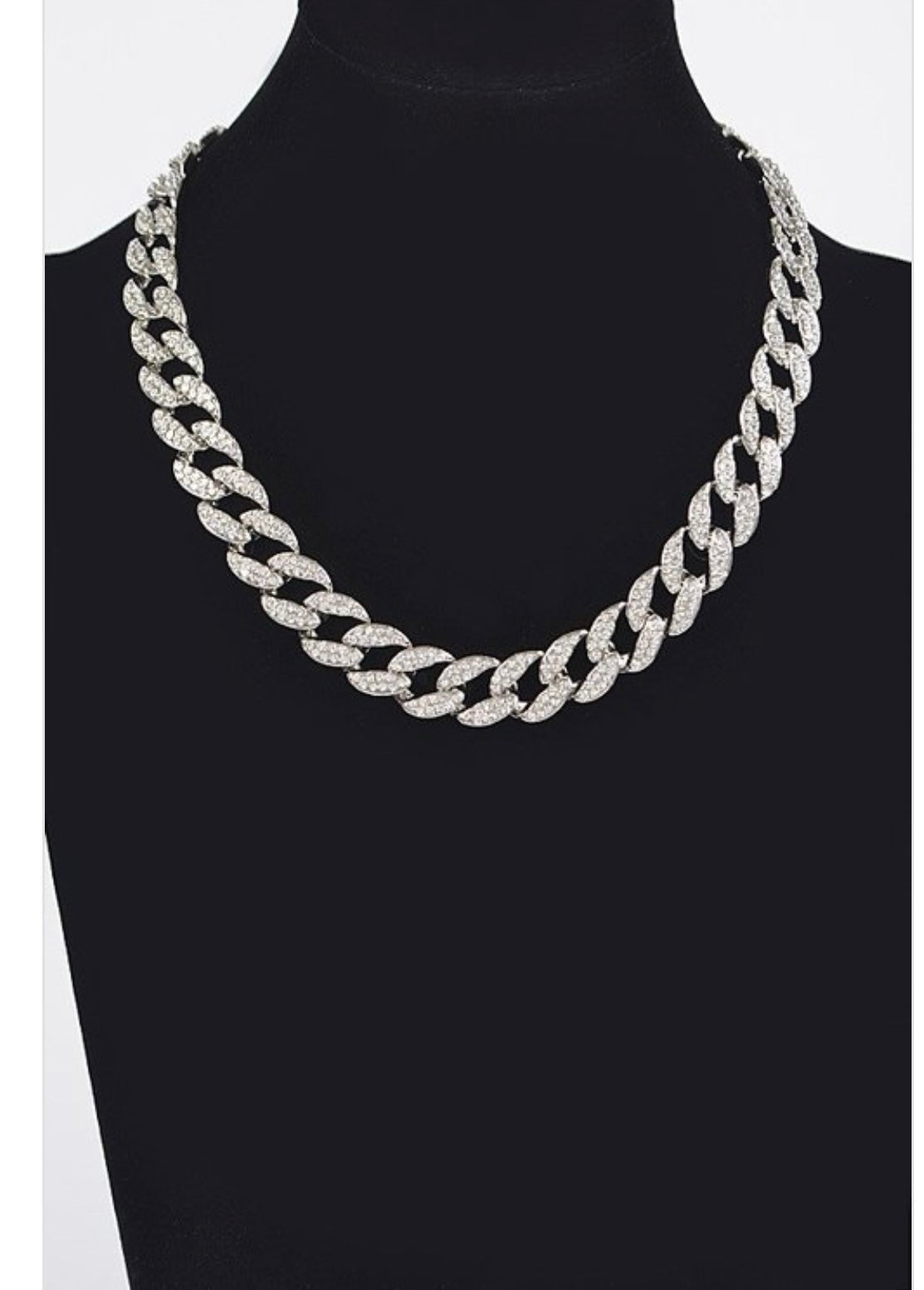 SILVER Cuban Link Chain Necklace