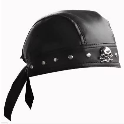Pu Leather Biker Cap