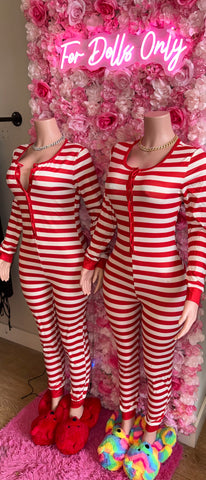 Candy Cane Christmas Pajamas SMALL-XL