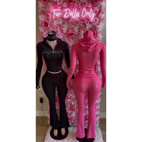 The Soft Life Lounge Set With Headband by
For Dolls Only **XS-XL JOGGING SUIT WITH RHINESTONE LOGO