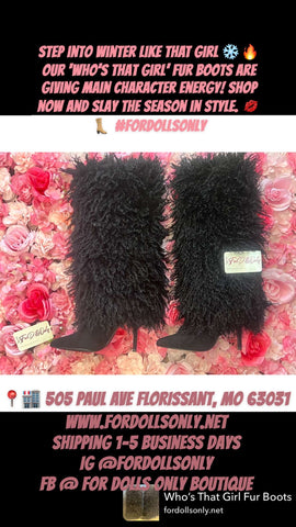 Who’s That Girl Faux Fur Boots-