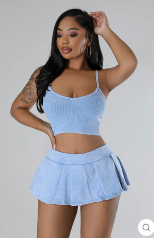 Baddie 3 piece Tennis Skirt Set