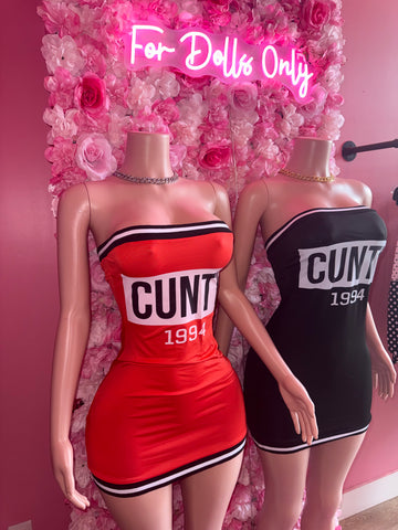 CUNTY TUBE TOP DRESS small-XL