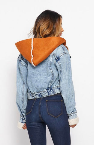 Baddie Suede Denim Jacket