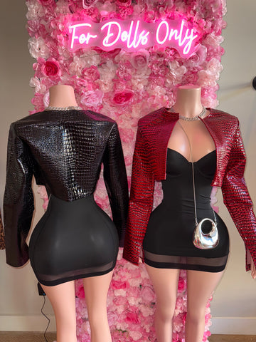 Faux Leather Jacket Black SMALL-XL