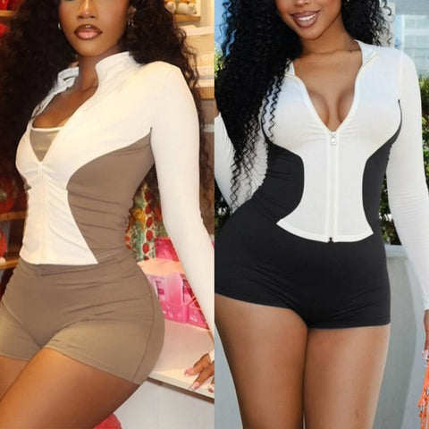 Color Block Short Set