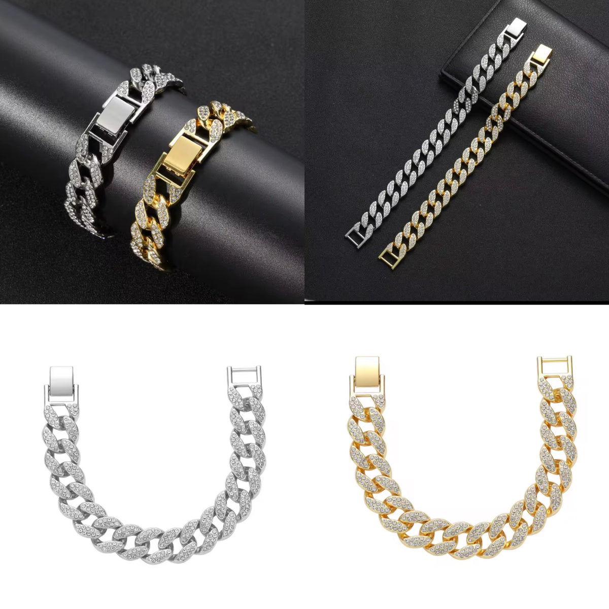 Cuban Link Bracelet SILVER & GOLD