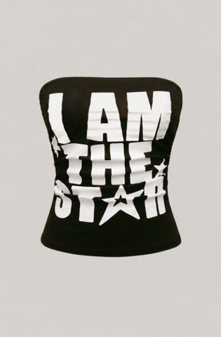 I AM THE STAR GRAPIC TUBE TOP small-XL