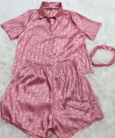 Satin 3Pc Pajama Set