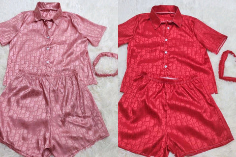 Satin 3Pc Pajama Set