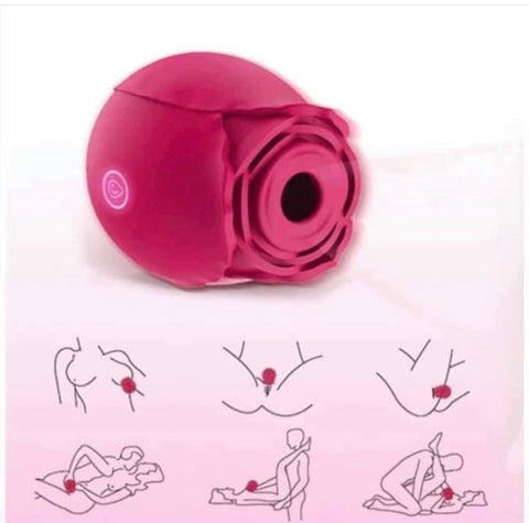 Rose vibrator clitoris suction and nipple stimulator