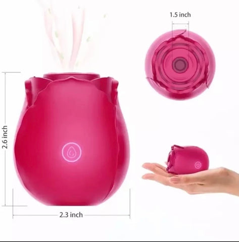 Rose vibrator clitoris suction and nipple stimulator