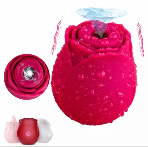 Rose vibrator clitoris suction and nipple stimulator