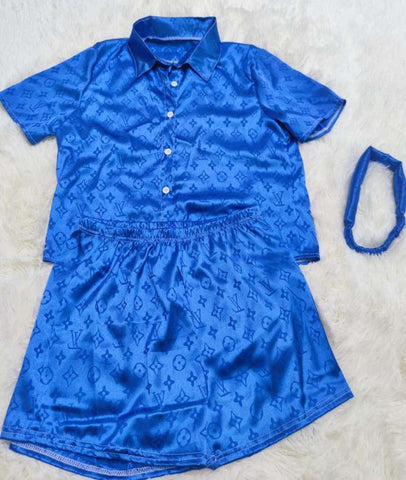 Satin 3Pc Pajama Set