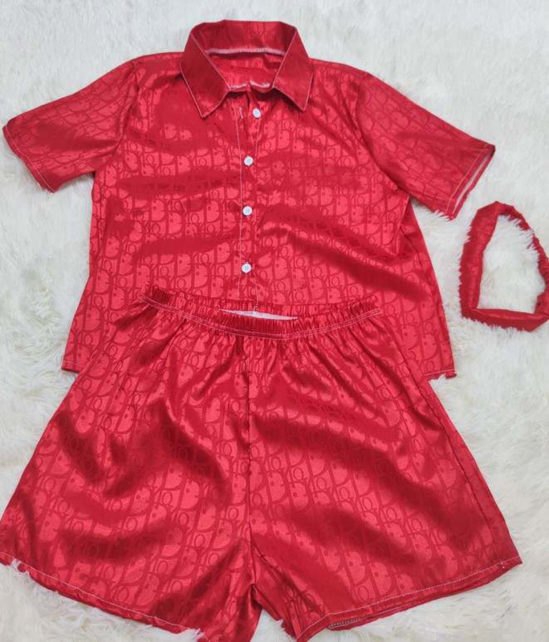 Satin 3Pc Pajama Set